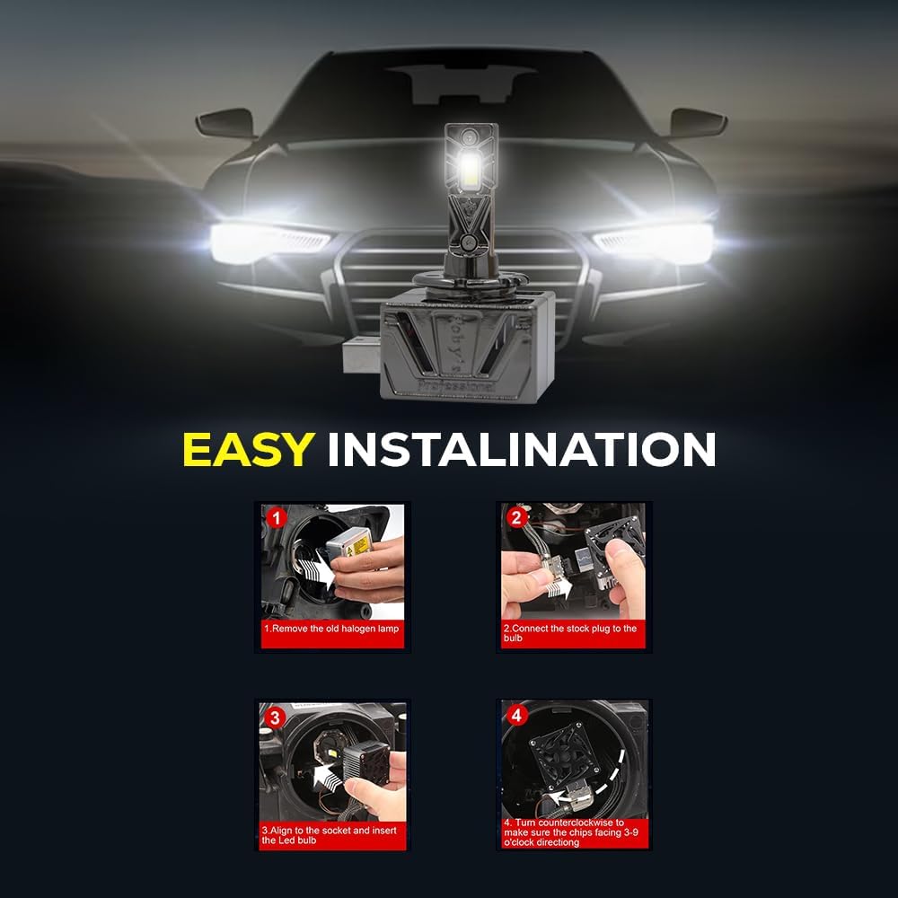 D3S LED|لمبه ليد 20000ليومن 110وات 2قطعة
